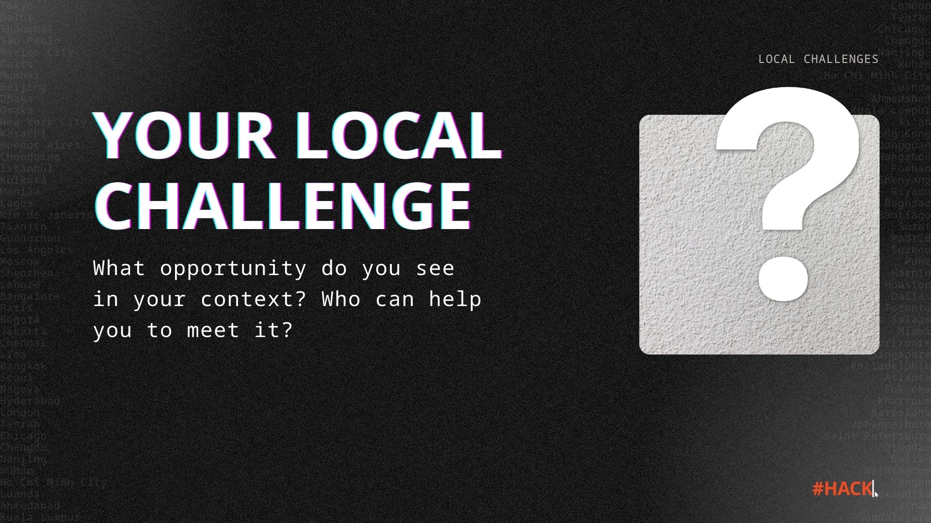 Local Challenges